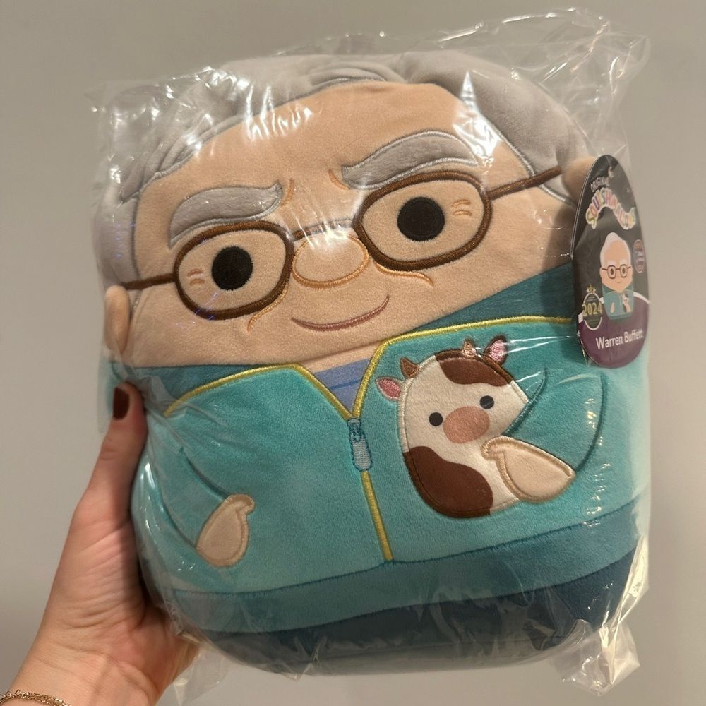 Squishmallows Warren Buffet Plushie 10” Limited Edition Rare Collectible NWT